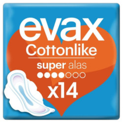 Evax Cottonlike Super Plus Con Alas 10 Uds.
