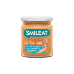 Smileat Tarrito Cachitos Arroz Integral Con Salmon Y Guisantes