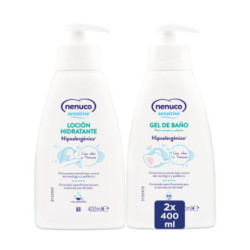 Nenuco Sensitive Gel De Baño + Locion 400 Ml