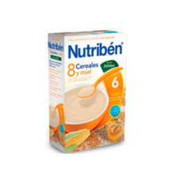Nutribén Papilla 8 Cereales Con Miel Y Bífidus 600 G