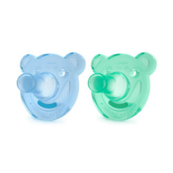 Avent Chupete Soothies Verde/Azul +3M Scf 194/04 2 Uds.