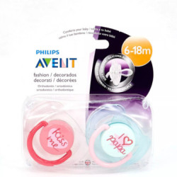 Chupete Avent Silicona I Love Papa 6- 18 M